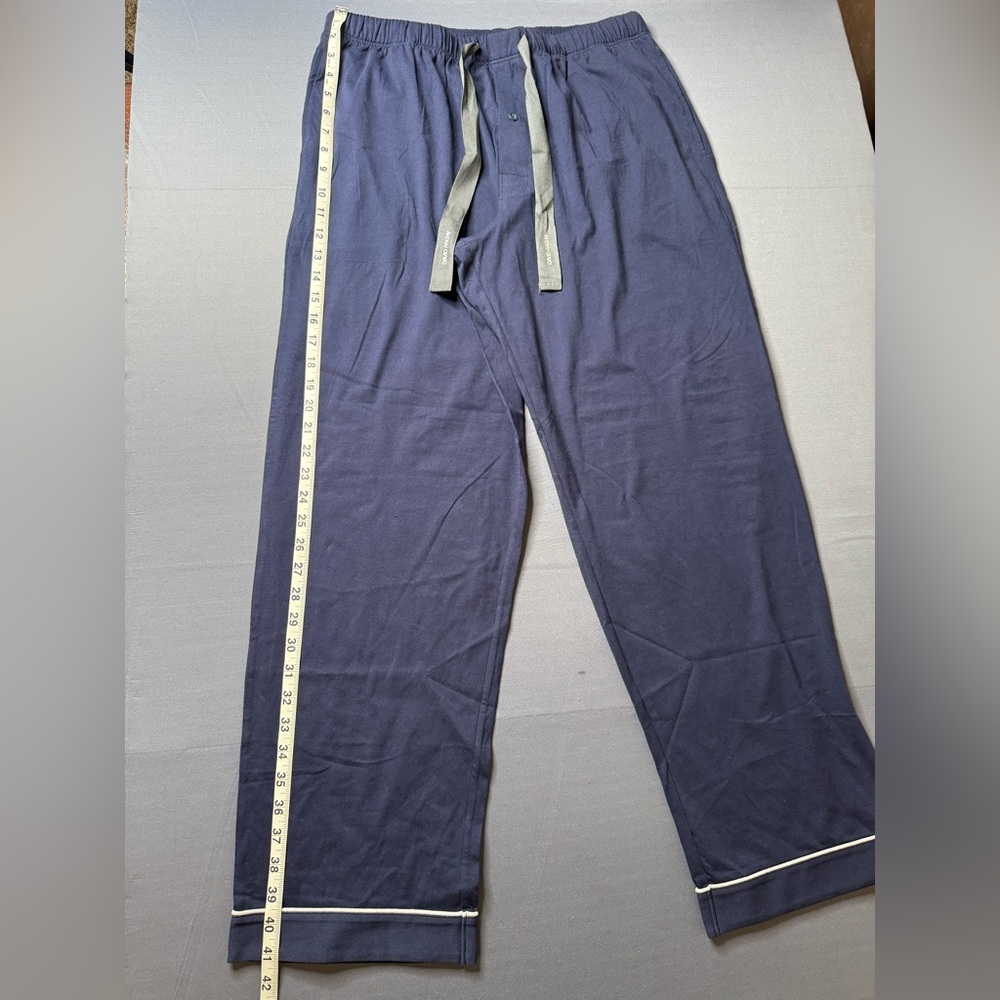 DAVID ARCHY Blue Drawstring Lounge Pajamas Pants Top PJ Set size Large mens #833 - Picture 9 of 10